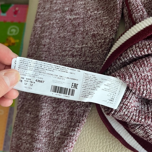 NWT - Mango Men’s Contrast-Edge Flecked Sweater - US Size S - Picture 7 of 8